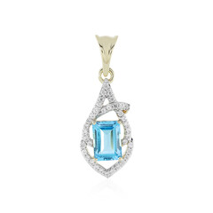 Pendentif en or et Topaze bleu Suisse (Adela Gold)
