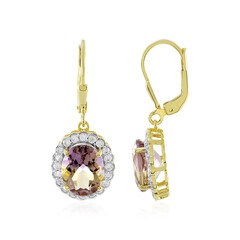 Boucles d'oreilles en argent et Amétrine