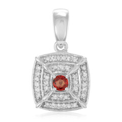 Pendentif en argent et Rubis rouge du soir