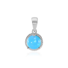 Pendentif en argent et Opale bleue d'Éthiopie