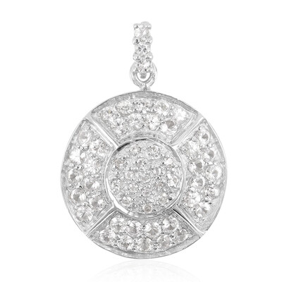 Pendentif en argent et Saphir blanc