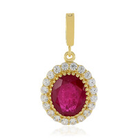 Pendentif en argent et Rubis de Madagascar