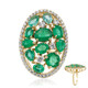 Bague en or et Emeraude de Zambie