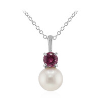 Collier en argent et Perle blanche de culture d'eau douce