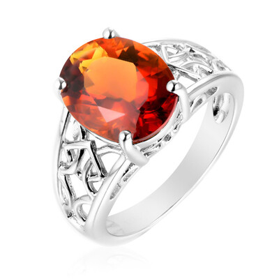 Bague en argent et Citrine Madère