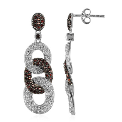 Boucles d'oreilles en argent et Grenat