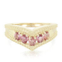 Bague en or et Saphir Padparadscha non chauffé