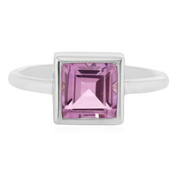 Bague en argent et Améthyste Rose de France