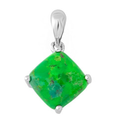 Pendentif en argent et Turquoise verte de Kingman