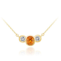 Collier en or et Saphir orange de Ban Ka Cha