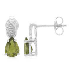 Boucles d'oreilles en argent et Tourmaline cuprifère
