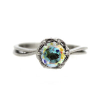 Bague en argent et Topaze Rayon de Lune