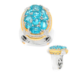 Bague en argent et Topaze Paraiba (Gems en Vogue)