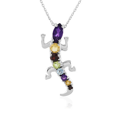 Collier en argent et Améthyste de Zambie