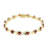 Bracelet en argent et Grenat du Mozambique