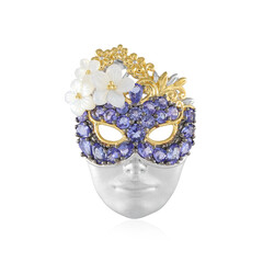 Pince à cravatte en argent et Tanzanite (Gems en Vogue)