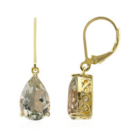 Boucles d'oreilles en argent et Améthyste verte