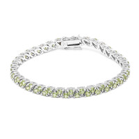 Bracelet en argent et Péridot de Birmanie