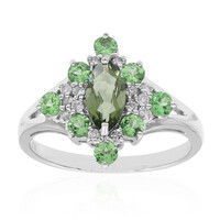 Bague en or et Tourmaline verte