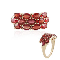 Bague en or et Rubis de Tanzanie