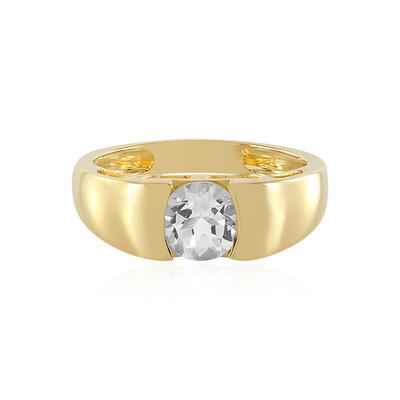 Bague en argent et Topaze blanche
