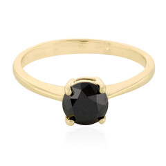 Bague en or et Diamant noir