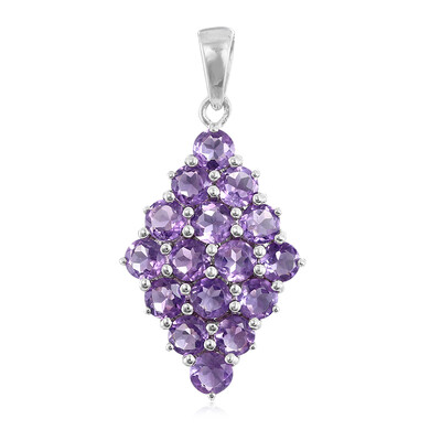 Pendentif en argent et Améthyste Rose de France
