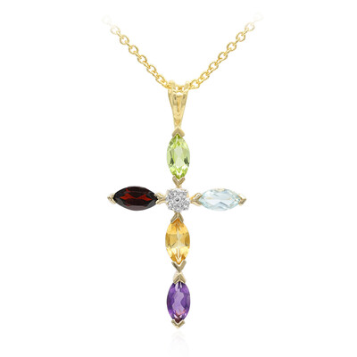Collier en argent et Grenat du Mozambique