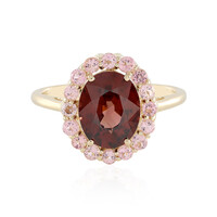 Bague en or et Zircon acajou