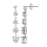 Boucles d'oreilles en argent et Topaze blanche