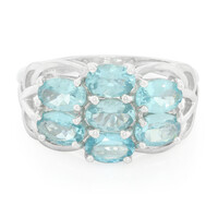 Bague en argent et Apatite bleue
