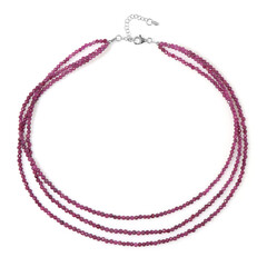 Collier en argent et Rubis du Mozambique