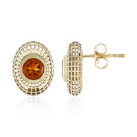 Boucles d'oreilles en or et Citrine Madère (Ornaments by de Melo)