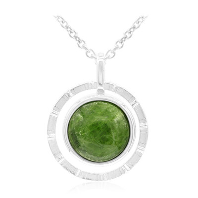 Collier en argent et Diopside de Russie