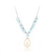 Collier en argent et Perle blanche de culture d'eau douce
