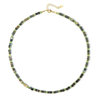 Collier en argent et Hématite verte