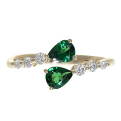 Bague en or et Tsavorite du Kenya AAA  (CIRARI)