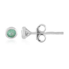 Boucles d'oreilles en argent et Emeraude de Colombie