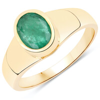 Bague en or et Emeraude de Zambie