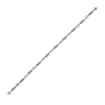 Bracelet en platine et Aigue-Marine Santa Maria (CUSTODANA)