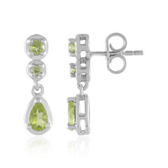 Boucles d'oreilles en argent et Péridot