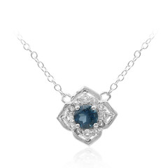 Collier en argent et Topaze bleu de Londres