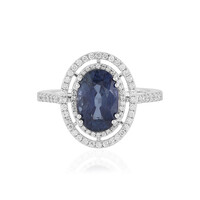 Bague en or et Saphir bleu de Ceylan