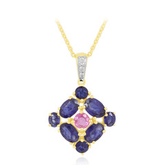 Collier en argent et Saphir bleu de Madagascar