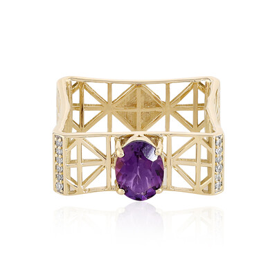 Bague en or et Améthyste d'Uruguay (Ornaments by de Melo)