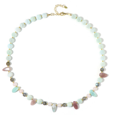 Collier en argent et Quartz rose (Riya)