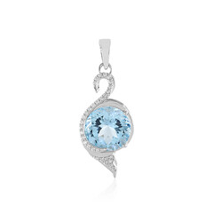 Pendentif en argent et Topaze bleu ciel