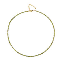 Collier en argent et Tourmaline verte