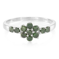 Bague en argent et Diamant fantaisie