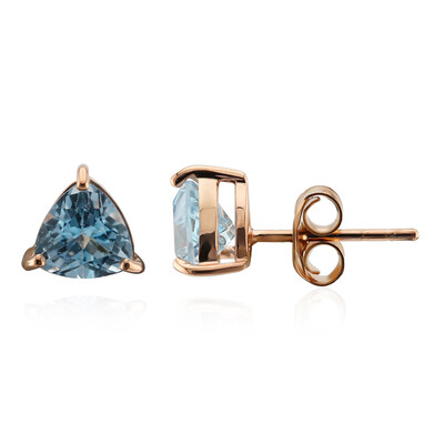 Boucles d'oreilles en argent et Topaze bleu ciel